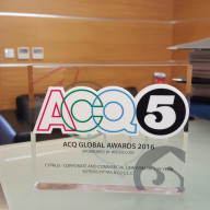 ACQ Global Awards 2016 - Corporate and Commercial LAW FIRM of the year in Cyprus