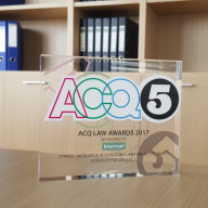 ACQ Law Awards 2017 - MERGERS & ACQUISITIONS LAW FIRM of the year in Cyprus